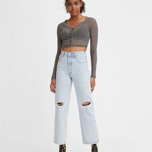 Levi’s Ribcage Ankle Distressed Jeans